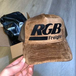 RGB Freight Trucker hat available for purchase.
